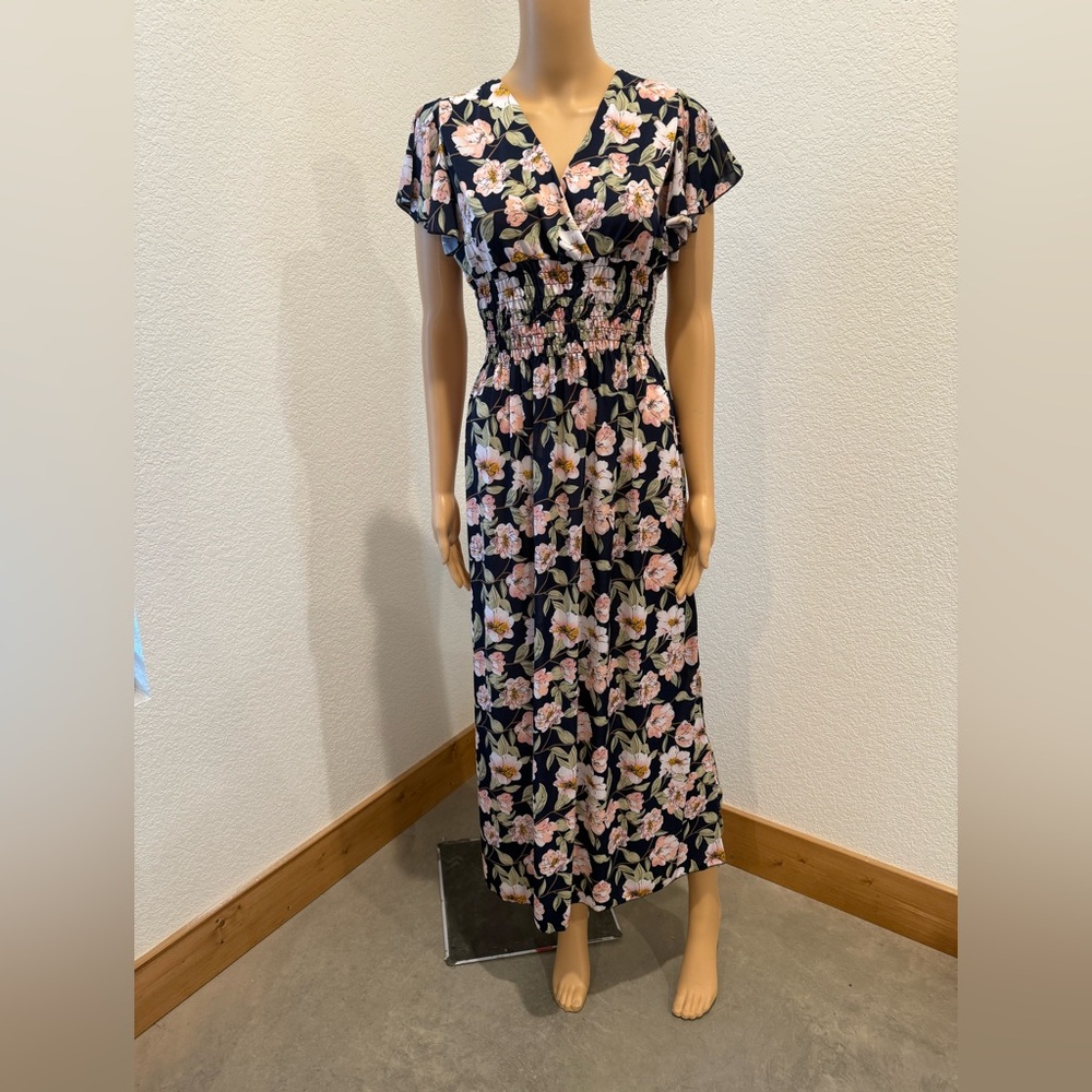 Floral Black Dress